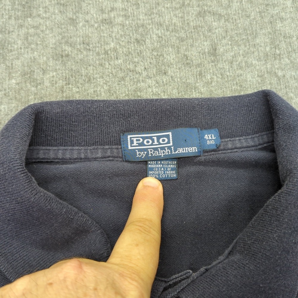 Vintage Polo Ralph Lauren Shirt Mens 4XB Black Casual Preppy Golf Made in USA - Picture 4 of 10